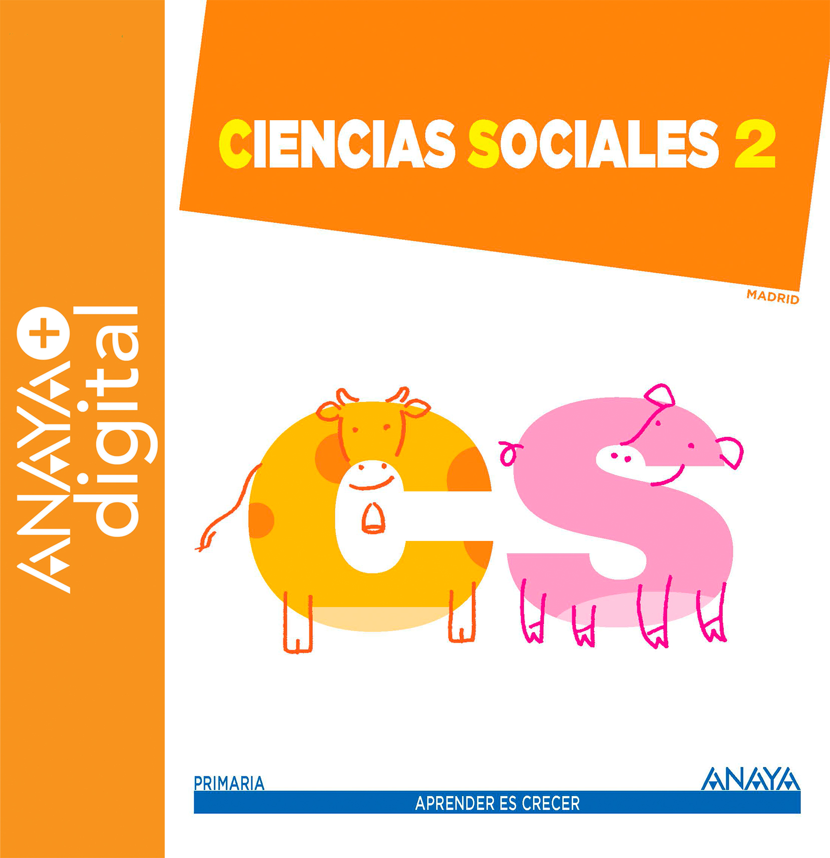 Portada del Libro Ciencias Sociales 2. Primaria. Anaya + Digital