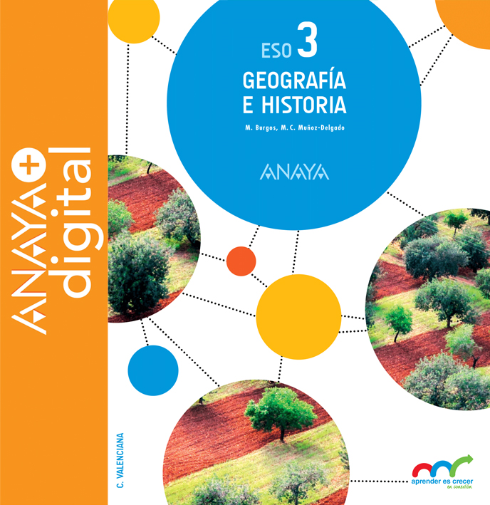 Portada del Libro Geografía e Historia 3. ESO. Anaya + digital