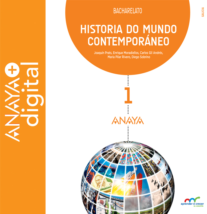 Portada do Libro Historia do Mundo Contemporáneo 1. Bacharelato. Anaya + Digital