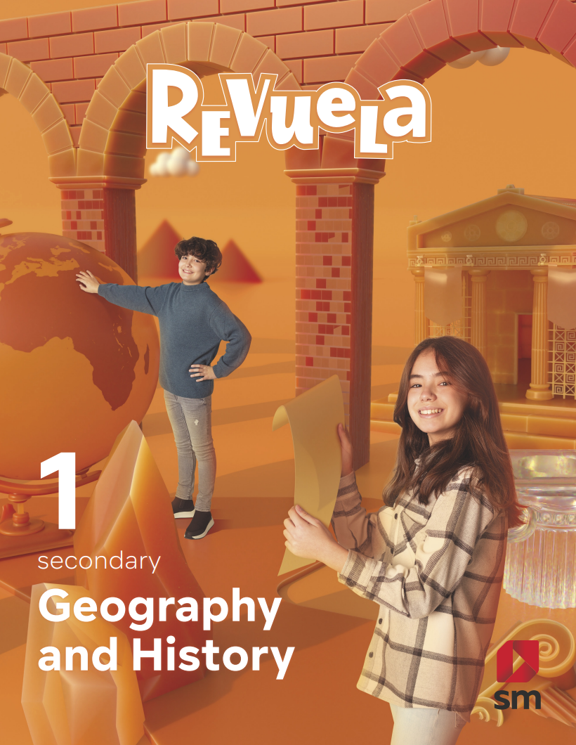 Book cover Geography and History 1 Secondary. Revuela