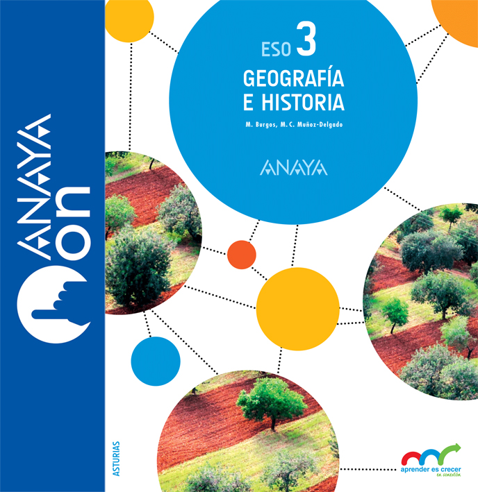 Book cover Geografía e Historia 3. ESO Anaya ON Asturias