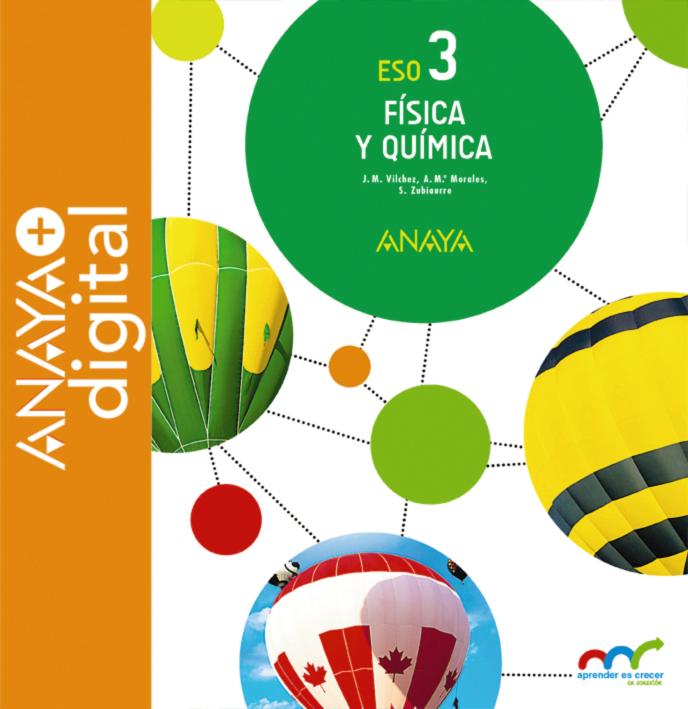 Portada del Libro Física y Química 3. ESO.  Anaya + Digital