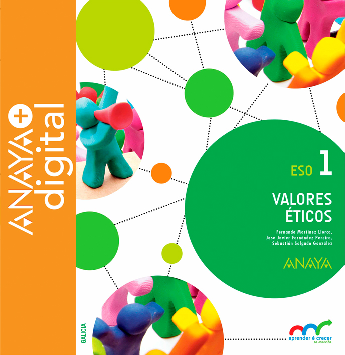 Portada do Libro Valores Éticos 1. ESO. Anaya + Digital