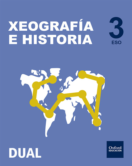 Book cover Xeografía e Historia 3.º ESO DUAL