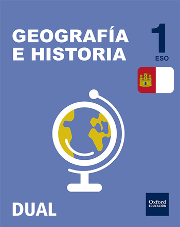 Book cover Geografía e Historia 1.º ESO DUAL Castilla-La Mancha