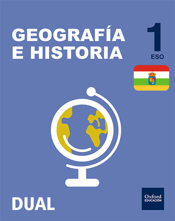 Book cover Geografía e Historia 1.º ESO DUAL La Rioja