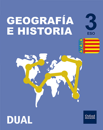 Book cover Geografía e Historia 3.º ESO DUAL Valencia