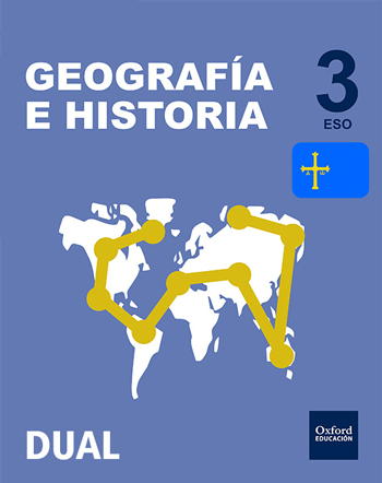 Book cover Geografía e Historia 3.º ESO DUAL Asturias