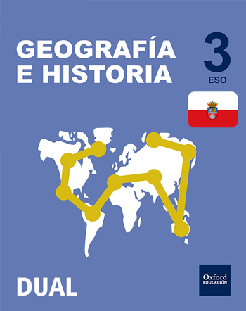 Book cover Geografía e Historia 3.º ESO DUAL Cantabria