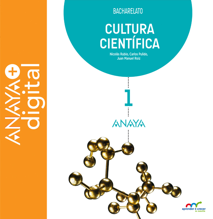 Portada do Libro Cultura Científica 1. Bacharelato. Anaya + Digital