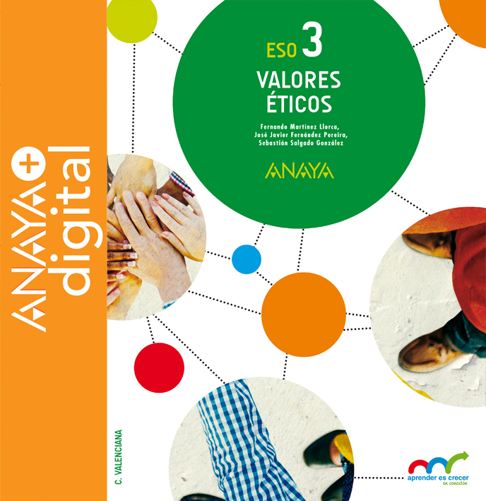 Portada del Libro Valores Éticos 3. ESO. Anaya + Digital