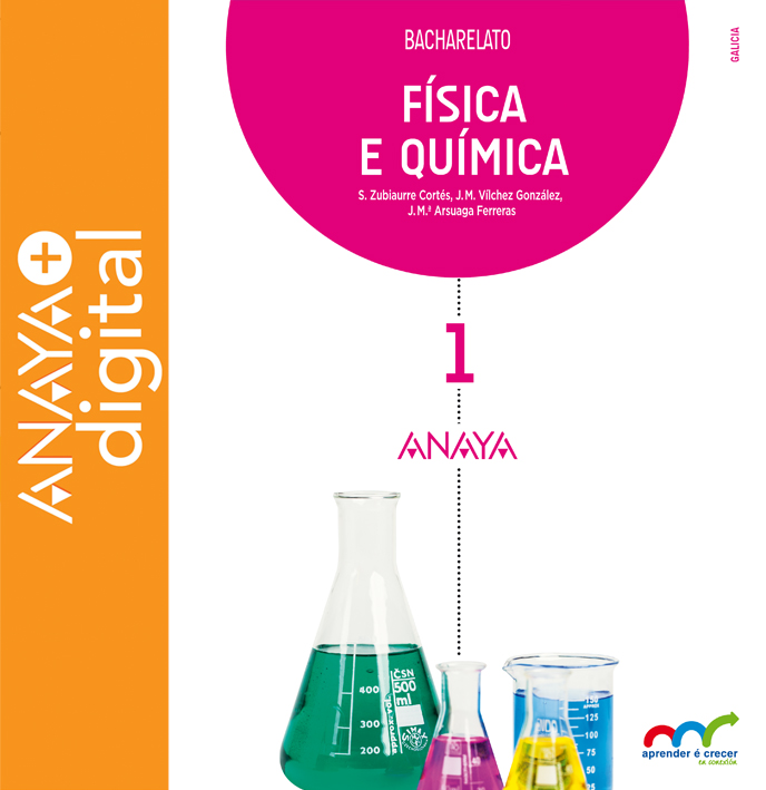 Portada do Libro Física e Química 1. Bacharelato. Anaya + Digital