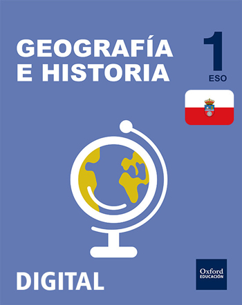 Book cover Geografía e Historia 1.º ESO DIGITAL Cantabria