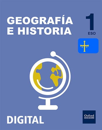 Book cover Geografía e Historia 1.º ESO DIGITAL Asturias