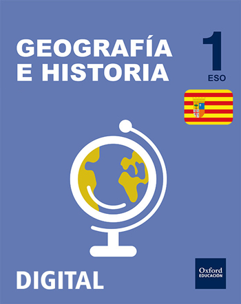 Book cover Geografía e Historia 1.º ESO DIGITAL Aragón