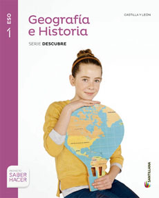 Book cover LM PLAT Alumno Geografía e Historia Descubre Castilla y León 1 ESO Saber Hacer