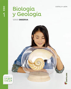 Book cover LM PLAT Alumno Biología y Geología Observa Castilla y León 1 ESO Saber Hacer