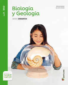 Book cover LM PLAT Alumno Biología y Geología Observa Principado de Asturias 1 ESO Saber Hacer