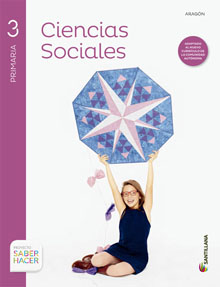 Book cover LM PLAT Alumno Ciencias Sociales Aragón 3 Primaria Saber Hacer