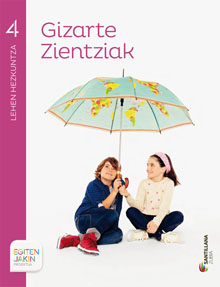 Book cover LC PLAT Ikaslea Gizarte Zientziak 4 Lehen Hezkuntza Egiten Jakin proiektua Zubia