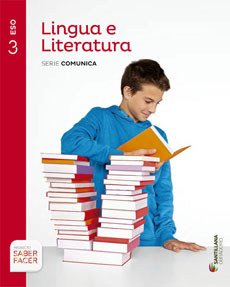 Book cover LM PLAT Alumno Lingua e Literatura Comunica 3 ESO Saber Facer Obradoiro