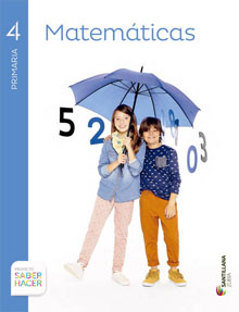 Book cover LM PLAT Alumno Matemáticas 4 Primaria Saber Hacer Zubia