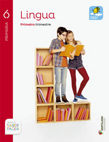 Book cover LM PLAT Alumno Lingua 6 Primaria Saber Facer Obradoiro