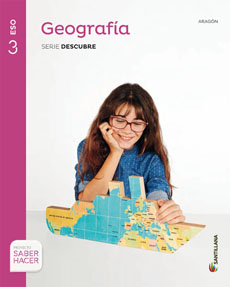 Book cover LM PLAT Alumno Geografía e Historia Descubre Aragón 3 ESO Saber Hacer