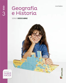 Book cover LM PLAT Alumno Geografía e Historia Descubre Cantabria 3 ESO Saber Hacer