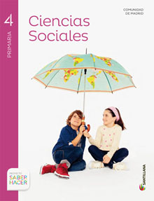 Book cover LM PLAT Alumno Ciencias Sociales Comunidad de Madrid 4 Primaria Saber Hacer