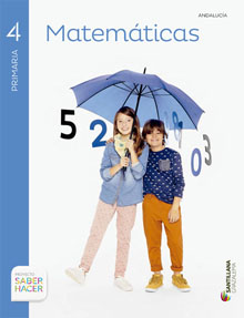 Book cover LM PLAT Alumno Matemáticas 4 Primaria Saber Hacer Grazalema