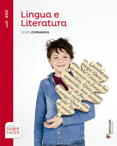 Book cover LM PLAT Alumno Lingua e Literatura Comunica 1 ESO Saber Facer Obradoiro