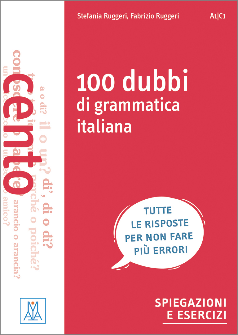 Book cover 100 dubbi di grammatica italiana