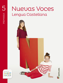 Book cover LM PLAT Alumno Lengua Castellana Nuevas Voces 5 Primaria Saber Hacer 