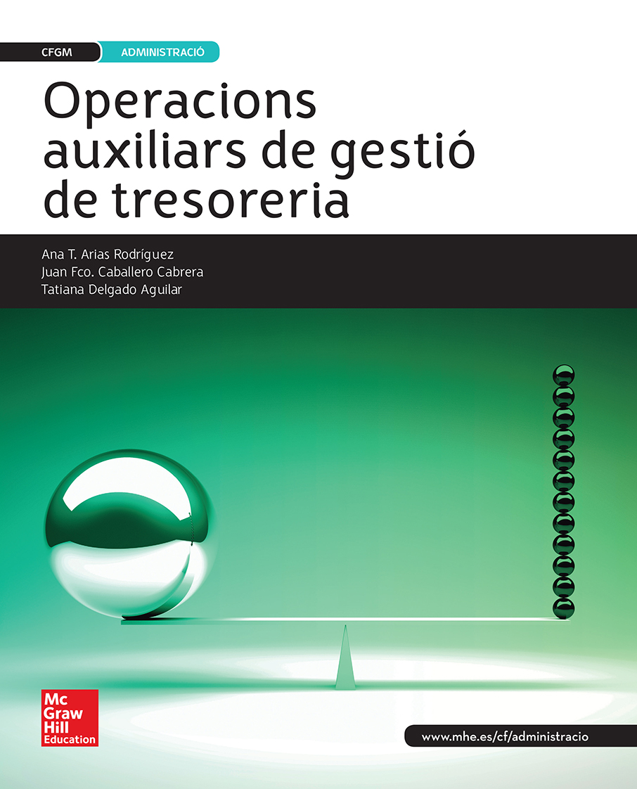 Book cover Operacions auxiliars de gestió de tresoreria (Catálan)