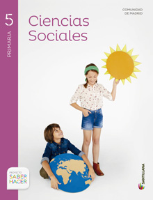 Book cover LM PLAT Alumno Ciencias Sociales Comunidad de Madrid 5 Primaria Saber Hacer 