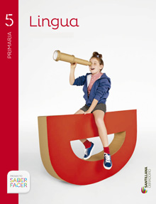 Book cover LM PLAT Alumno Lingua 5 Primaria Saber Facer Obradoiro