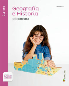 Book cover LM PLAT Alumno Geografía e Historia Descubre 3 ESO Saber Hacer Canarias