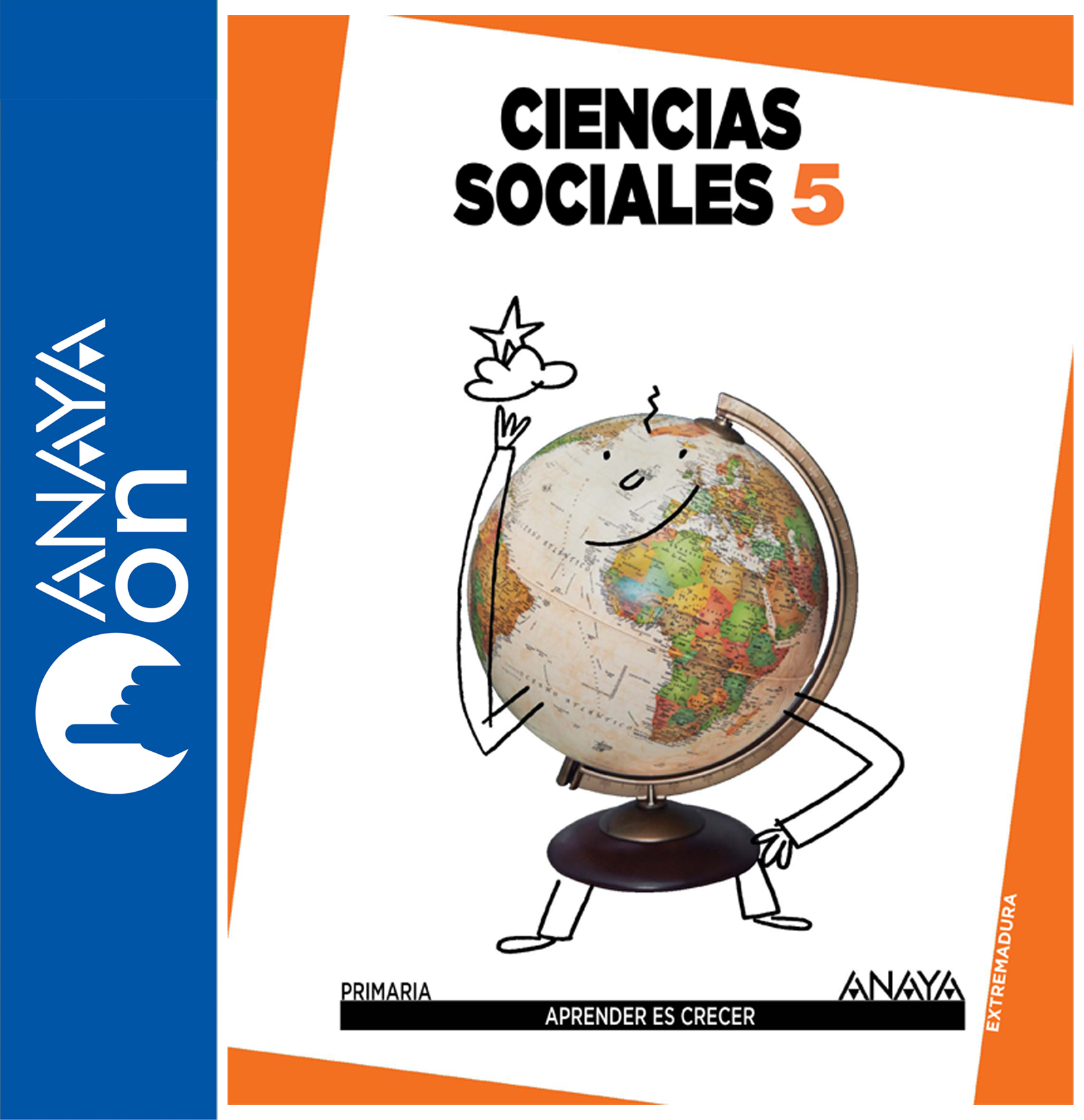 Book cover Ciencias Sociales 5º Extremadura ANAYA ON