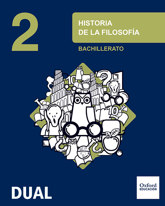 Book cover Historia de la Filosofía 2.º Bachillerato DUAL