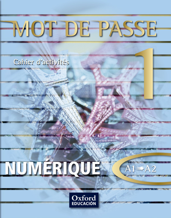 Book cover Mot de passe 1 (2016), Cahier d'activités NUMÉRIQUE