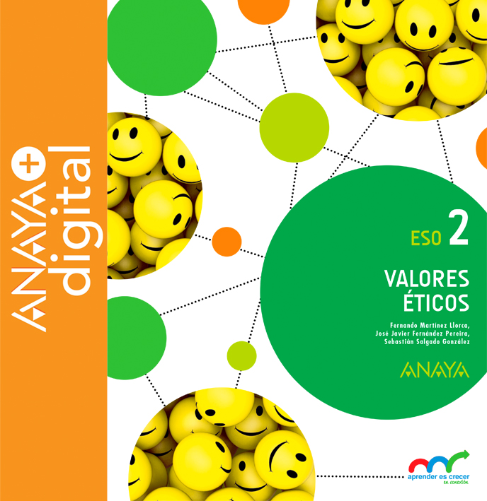 Portada del Libro Valores Éticos 2. ESO. Anaya + digital