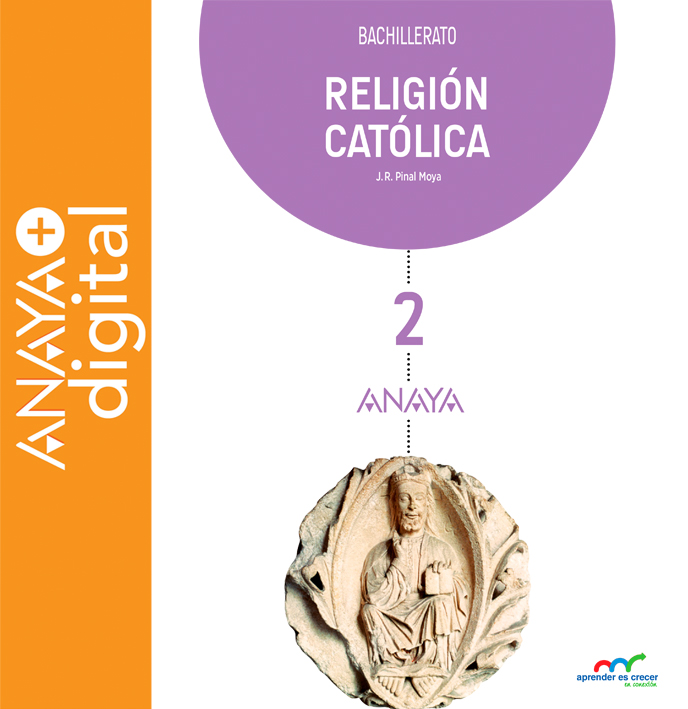 Portada del Libro Religión Católica 2. Bachillerato. Anaya + digital