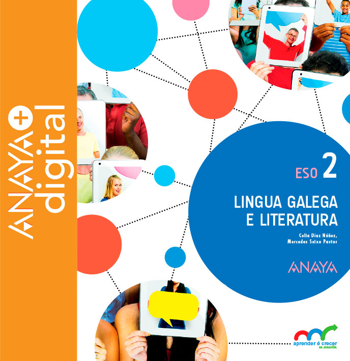 Portada do Libro Lingua Galega e Literatura 2. ESO. Anaya + digital