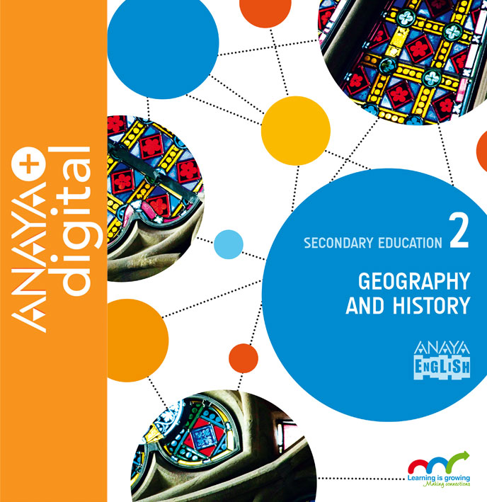 Book cover Geography and History 2. Secondary. Anaya + digital