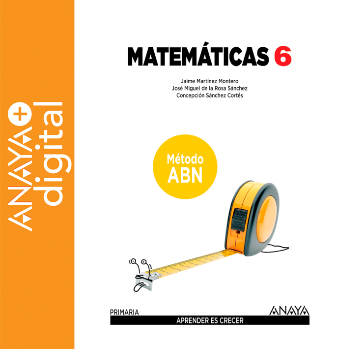 Portada del Libro Matemáticas 6. Método ABN. Primaria. Anaya + digital