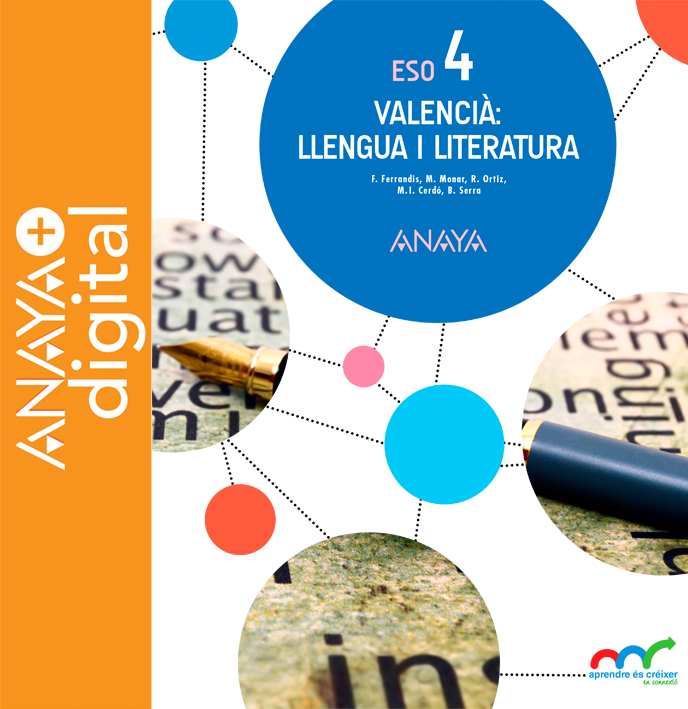 Portada del llibre Llengua i Literatura 4. ESO. Anaya + digital