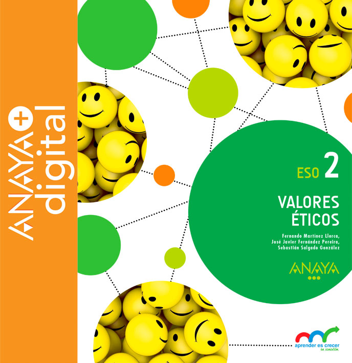 Portada del Libro Valores Éticos 2. ESO. Anaya + digital