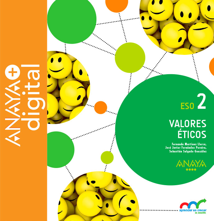 Portada del Libro Valores Éticos 2. ESO. Anaya + digital