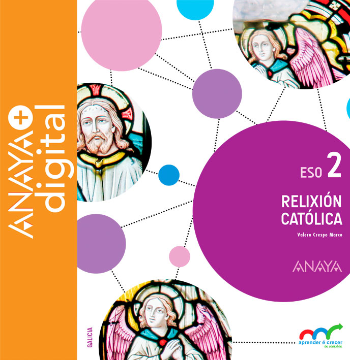 Portada do Libro Relixión Católica 2. ESO. Anaya + digital